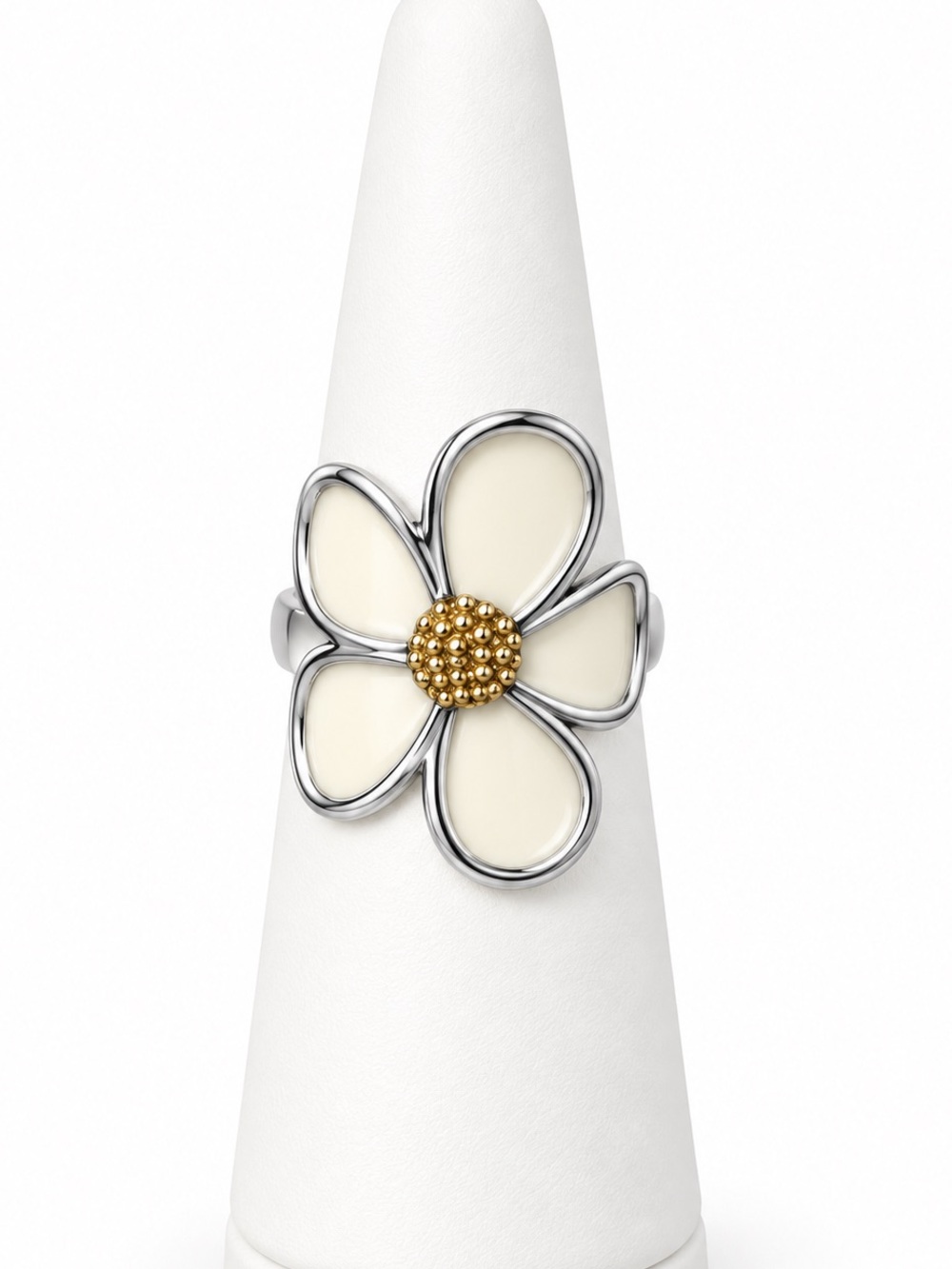 Two tone flower rings size 7.25